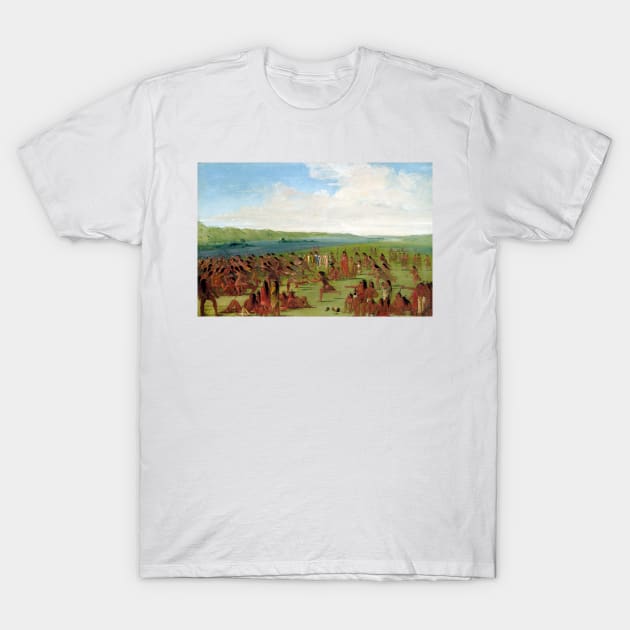 George Catlin Ball-play of the Women, Prairie du Chien T-Shirt by pdpress